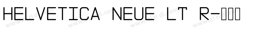 Helvetica Neue LT R字体转换